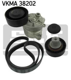 VW К-т поликлинового ремня (рем.+2ролика) BMW E34 (M50) 2,0-2,5 SKF VKMA 38202