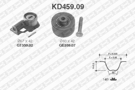 Комплект ланцюга ГРМ SNR NTN KD459.09