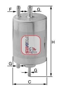 Фільтр паливний AUDI/SEAT "1,8 "02-10 SOFIMA S1958B