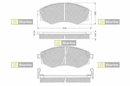 Гальмівні колодки дискові STARLINE BD S051