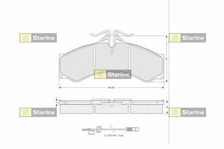 Гальмівні колодки дискові STARLINE BD S061 (фото 1)