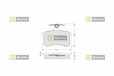Гальмівні колодки дискові STARLINE BD S080 (фото 1)