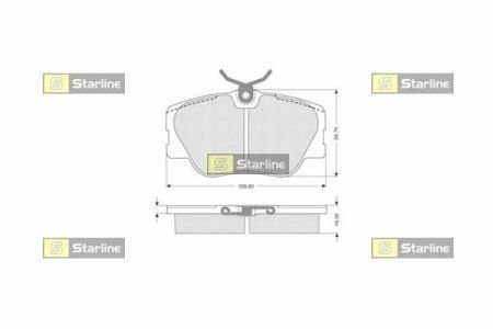 Гальмівні колодки дискові STARLINE BD S104 (фото 1)
