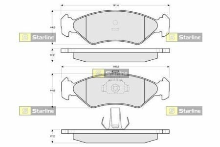 Гальмівні колодки дискові STARLINE BD S112