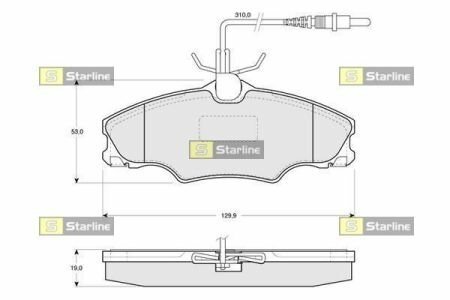 Гальмівні колодки дискові STARLINE BD S128