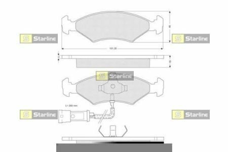 Гальмівні колодки дискові STARLINE BD S141