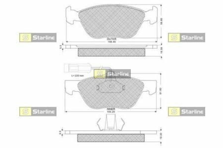 Гальмівні колодки дискові STARLINE BD S162
