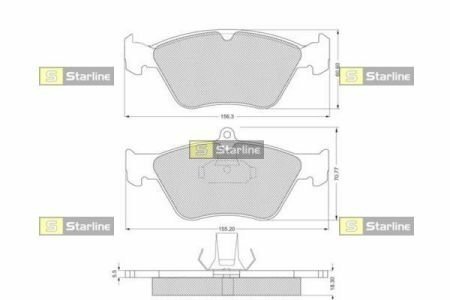 Гальмівні колодки дискові STARLINE BD S192