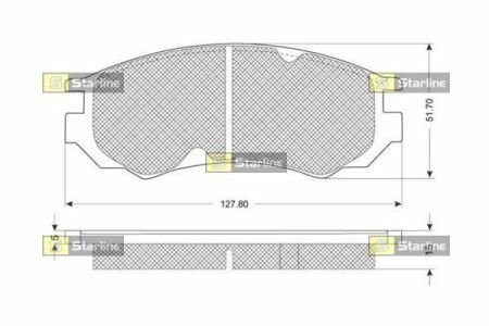 Гальмівні колодки дискові STARLINE BD S215