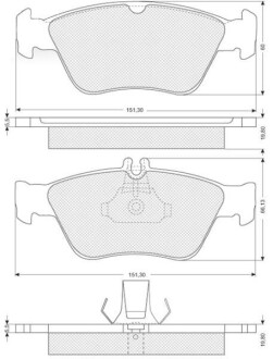 Гальмівні колодки дискові STARLINE BD S227 (фото 1)
