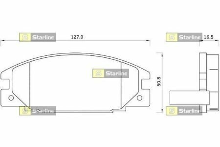 Гальмівні колодки дискові STARLINE BD S261