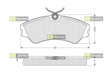 Гальмівні колодки дискові STARLINE BD S298 (фото 1)