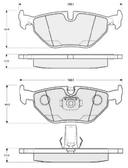 Гальмівні колодки дискові STARLINE BD S819P (фото 1)