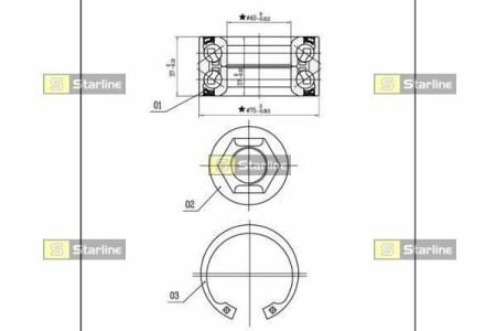Підшипник колісний STARLINE LO 01480