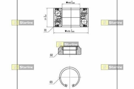 Підшипник колісний STARLINE LO 03432