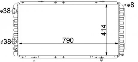 Радіатор охолодження STARLINE PE2150