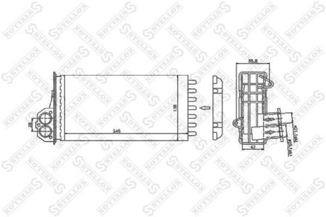 Радиатор печки / Peugeot 206 1.1-2.0HDi 98&gt; STELLOX 10-35047-SX (фото 1)