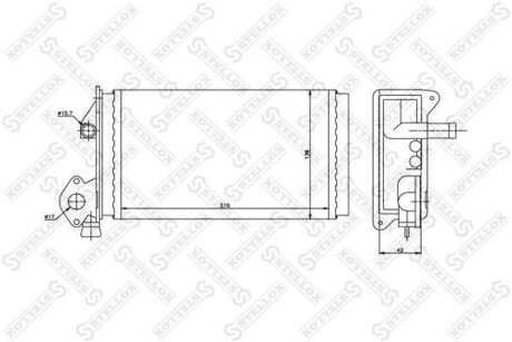 Радиатор печки / VW Polo/T2 80-90 STELLOX 10-35063-SX (фото 1)