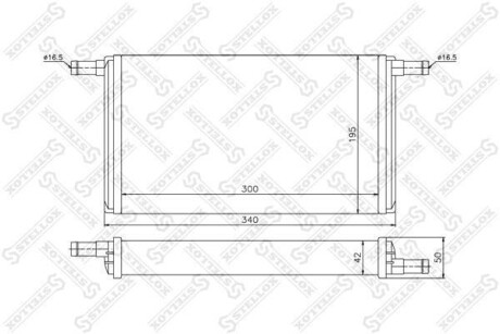 Радиатор печки / VW LT28 2.4/2.4D/TD 75-96 STELLOX 10-35064-SX (фото 1)