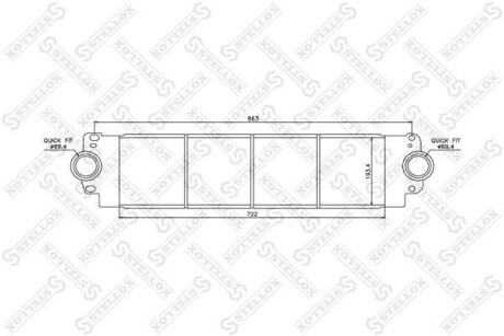 Интеркулер / VW T5 1.9TDi/2.5TDi 03&gt; STELLOX 10-40078-SX (фото 1)