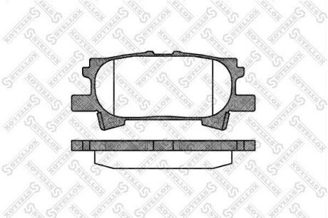 Колодки. дисковые задн. Lexus RX 300 03> STELLOX 1051 000-SX (фото 1)