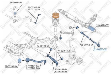 Наконечники рулевых тяг / BMW X5 all 07> STELLOX 51-00785-SX (фото 1)