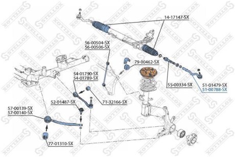 Наконечник. рулевой тяги BMW X5 all 03> STELLOX 51-00788-SX (фото 1)
