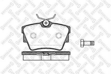 Колодки. дисковые задн VW T4 1.9-2.5TDi 96 STELLOX 602 010B-SX (фото 1)
