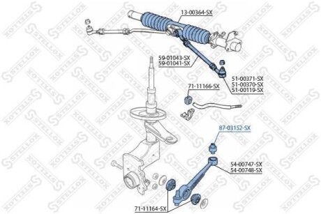 Сайлентблок рычага / Audi100 STELLOX 87-03152-SX (фото 1)