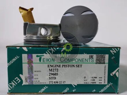 Фото 1 - поршни стандартные (комплект на мотор 6шт) 3.5L Mercedes M272 TEIKIN 29605STD Поршни стандартные (комплект на мотор 6шт) 3.5L Mercedes M272 TEIKIN 29605STD (фото 1)