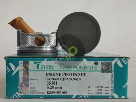 Поршни +0.25mm (к-кт на мотор) Ford CJBA,CJBB,AODA,AODB/ Volvo B4204S3/ TEIKIN 35181025 (фото 1)