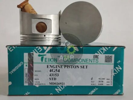 Поршни стандарт (STD) (к-кт на мотор) Mitsubishi 2.6L 4G54 Pajero 1 TEIKIN 43153STD (фото 1)