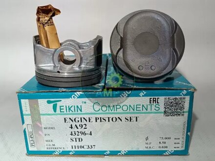 Фото 1 - поршни стандарт (STD) (к-кт на мотор) 4A92 Mitsubishi ASX, Citroen C4 Aircross, Peugeot 4008 TEIKIN 432964STD Поршни стандарт (STD) (к-кт на мотор) 4A92 Mitsubishi ASX, Citroen C4 Aircross, Peugeot 4008 TEIKIN 432964STD (фото 1)