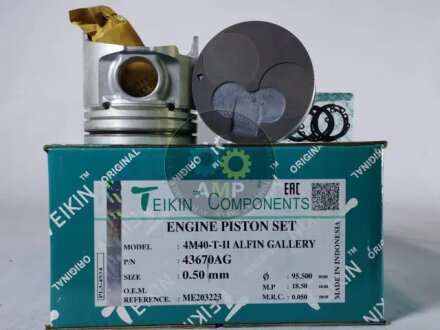 Поршни ремонт (+0.50мм) (к-кт на мотор) Mitsubishi 4M40-T-II Alfin Gallery TEIKIN 43670AG050