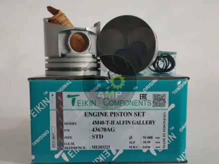 Фото 1 - поршни стандарт (STD) (к-кт на мотор) Mitsubishi 4M40-T-II Alfin Gallery TEIKIN 43670AGSTD Поршни стандарт (STD) (к-кт на мотор) Mitsubishi 4M40-T-II Alfin Gallery TEIKIN 43670AGSTD (фото 1)