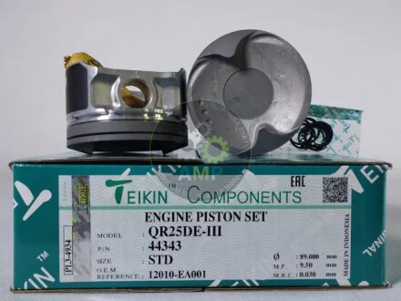Фото 1 - поршни стандарт (STD) (к-кт на мотор) Nissan QR25DE-III TEIKIN 44343STD Поршни стандарт (STD) (к-кт на мотор) Nissan QR25DE-III TEIKIN 44343STD (фото 1)