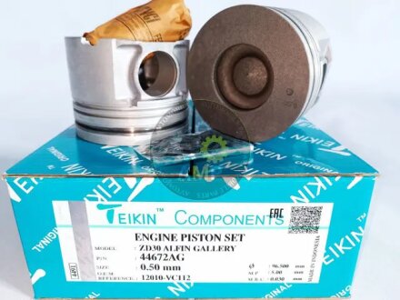 Фото 1 - поршни +0.50mm (к-кт на мотор) ZD30DDTi до 2004 Nissan Patrol TEIKIN 44672AG050 Поршни +0.50mm (к-кт на мотор) ZD30DDTi до 2004 Nissan Patrol TEIKIN 44672AG050 (фото 1)