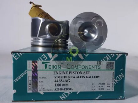 Поршни ремонт (+1.00мм) (к-кт на мотор) YD25DDTI Nissan Pathfinder, Navara TEIKIN 44684AG100 (фото 1)