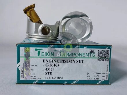 Поршни стандарт (STD) (к-кт на мотор) Suzuki G16KV, G16B (16v) TEIKIN 45124STD