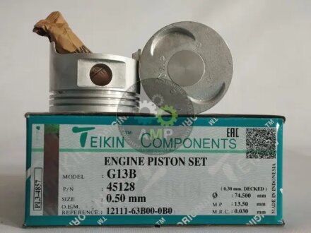 Поршни ремонт (+0.50мм) (к-кт на мотор) Suzuki G13 TEIKIN 45128050 (фото 1)