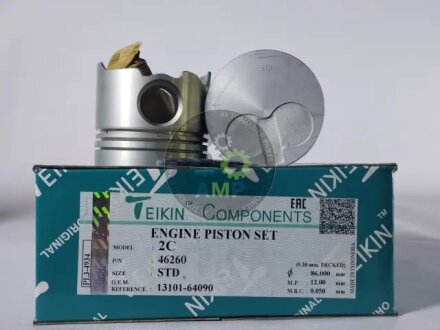 Поршни стандарт (STD) (к-кт на мотор) Toyota 2C Alfin TEIKIN 46260STD (фото 1)