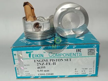 Поршни ремонт +0.50mm(к-кт на мотор) Toyota 2NZ-FE-II TEIKIN 46355050 (фото 1)