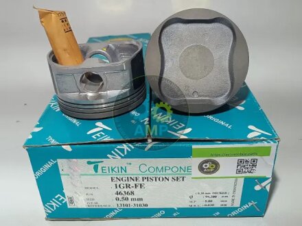 Поршни +0,50mm (к-кт на мотор) 1GR-FE 4,0L Toyota Land Cruiser Prado, 4runner, Fortuner TEIKIN 46368050