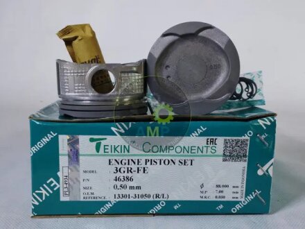 Поршни ремонт (+0.50мм) (к-кт на мотор) Toyota 3GR-FE TEIKIN 46386050 (фото 1)
