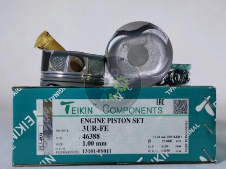 Фото 1 - поршни ремонт(+1.00мм)к-кт на мотор Toyota 3UR-FE 5.7L Tundra,LX570,TLC200 TEIKIN 46388100 Поршни ремонт(+1.00мм)к-кт на мотор Toyota 3UR-FE 5.7L Tundra,LX570,TLC200 TEIKIN 46388100 (фото 1)