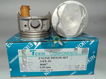Поршни ремонт (+0.50мм) (к-кт на мотор) Toyota 3S-FE-IV TEIKIN 46667050 (фото 1)