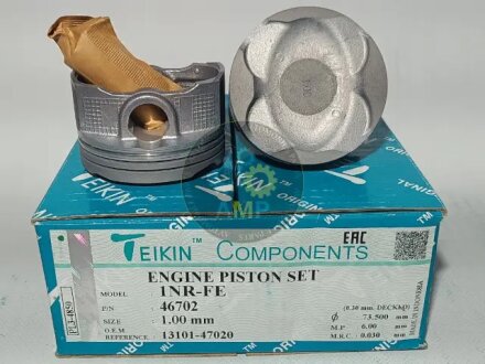 Поршни ремонт (+1.00мм) (к-кт на мотор) Toyota 1NR-FE TEIKIN 46702100 (фото 1)