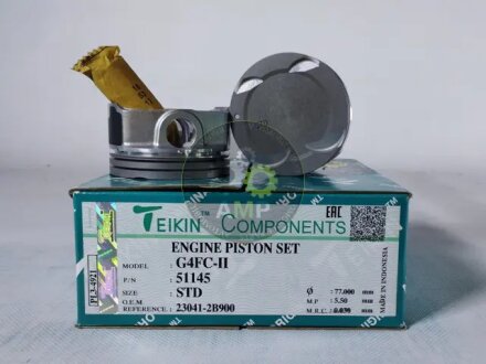 Фото 1 - поршни стандарт (STD) (к-кт на мотор) Hyundai G4FC-II TEIKIN 51145STD Поршни стандарт (STD) (к-кт на мотор) Hyundai G4FC-II TEIKIN 51145STD (фото 1)