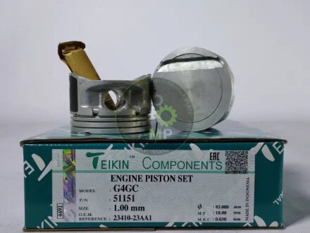 Фото 1 - поршни ремонт (+1.00мм) (к-кт на мотор) Hyundai G4GC TEIKIN 51151100 Поршни ремонт (+1.00мм) (к-кт на мотор) Hyundai G4GC TEIKIN 51151100 (фото 1)
