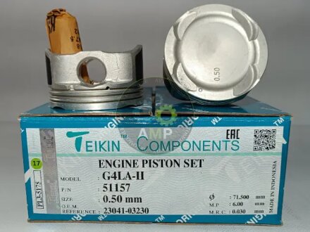 Поршни ремонт (+0.50мм) (к-кт на мотор) G4LA TEIKIN 51157050